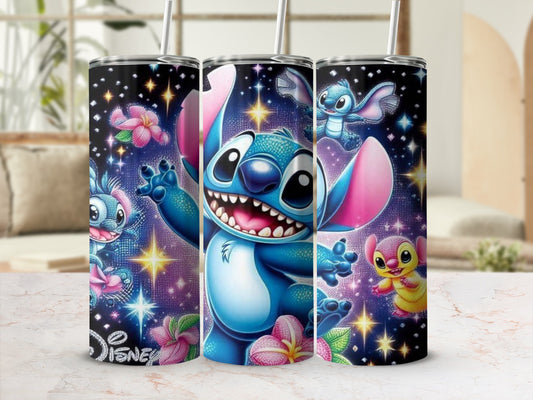 Colorful Disney Stitch Stainless Steel Tumbler Cup
