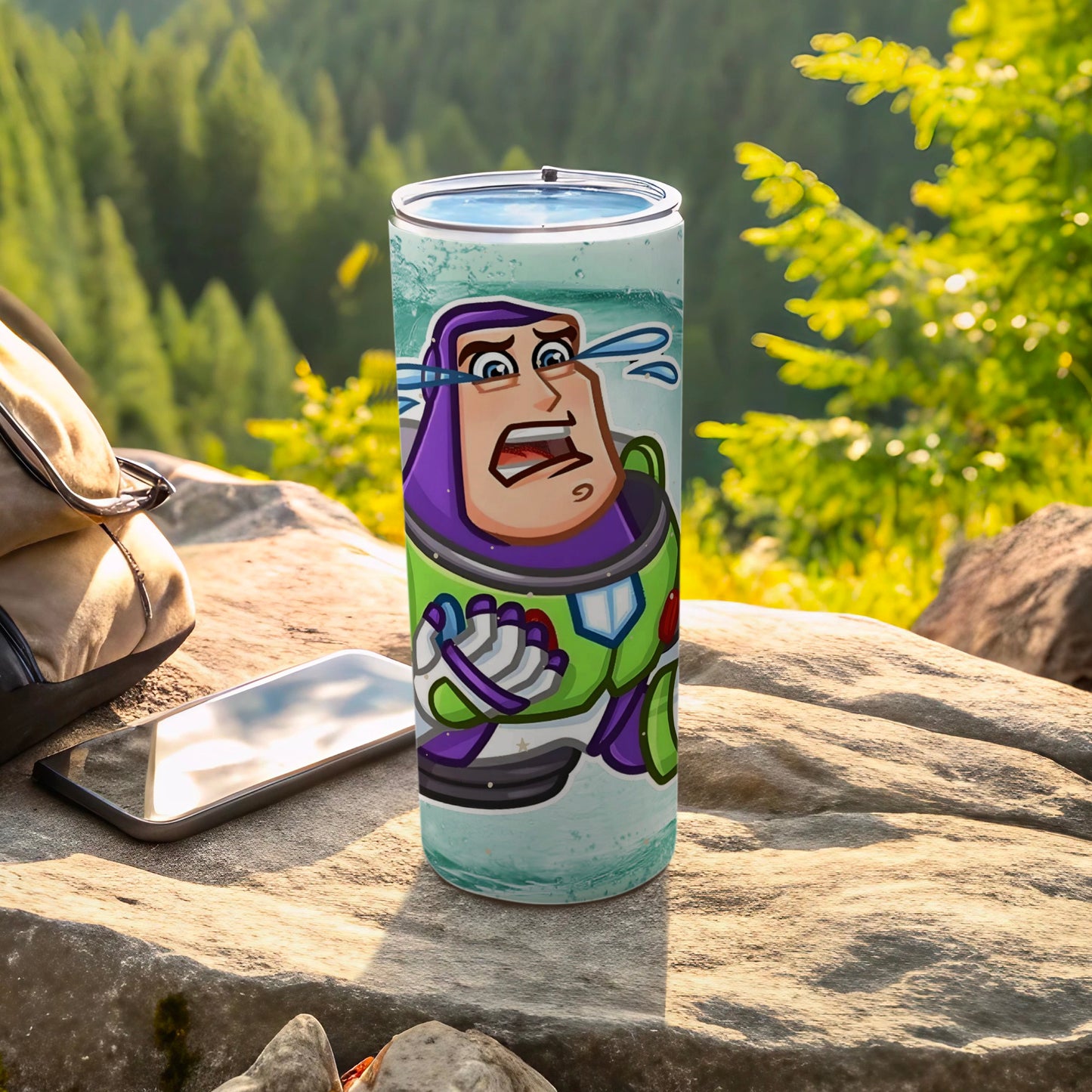 Animated Character Design Travel Mug with Lid
