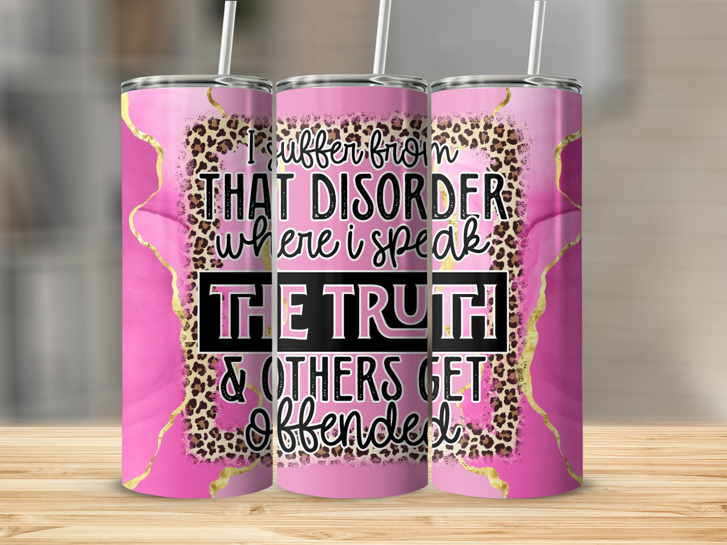 Pink Leopard Disorder Truth Tumbler product type