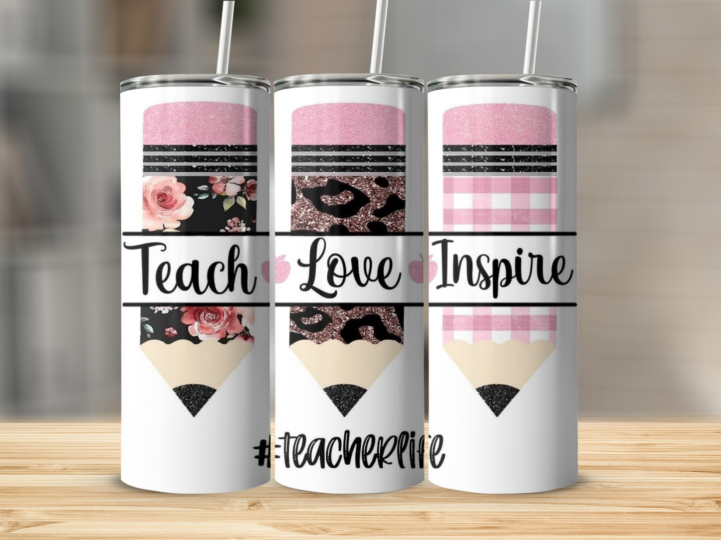 Teach Love Inspire Design Teacher Life Great Gifts Tumblers