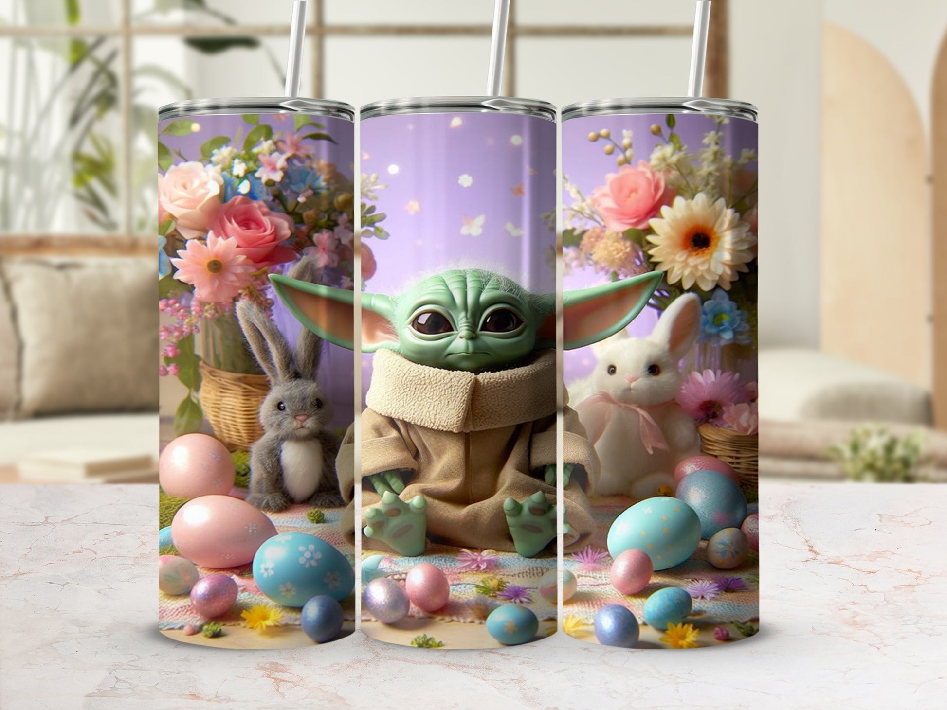Adorable Baby Alien and Bunny Easter Tumbler Product