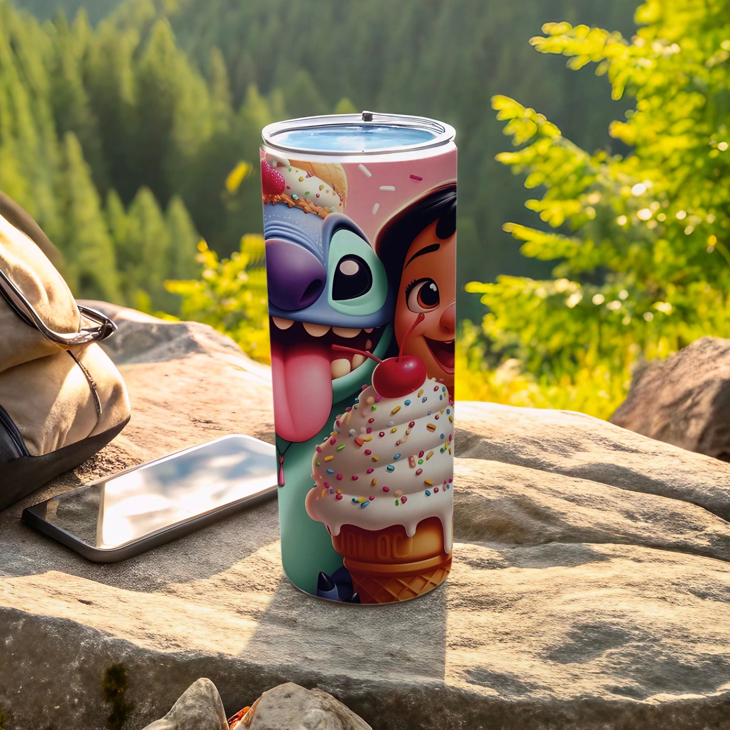 Colorful Cartoon Characters Ice Cream Tumbler Cup