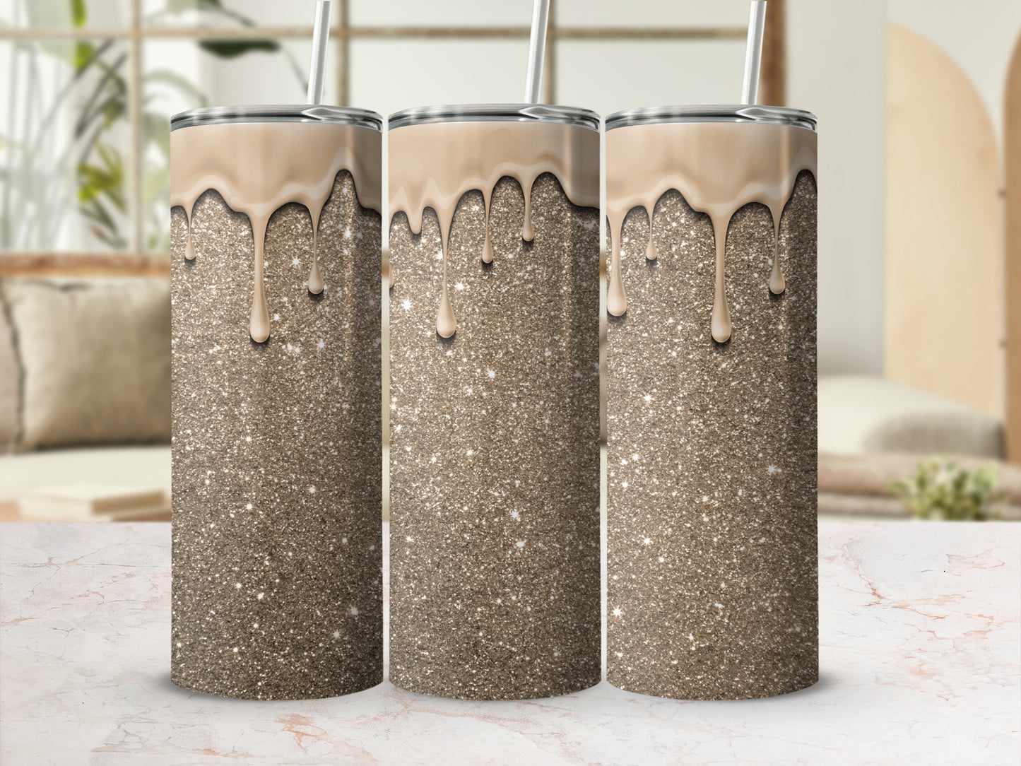 Sparkling Drip Design Stainless Steel Tumbler product