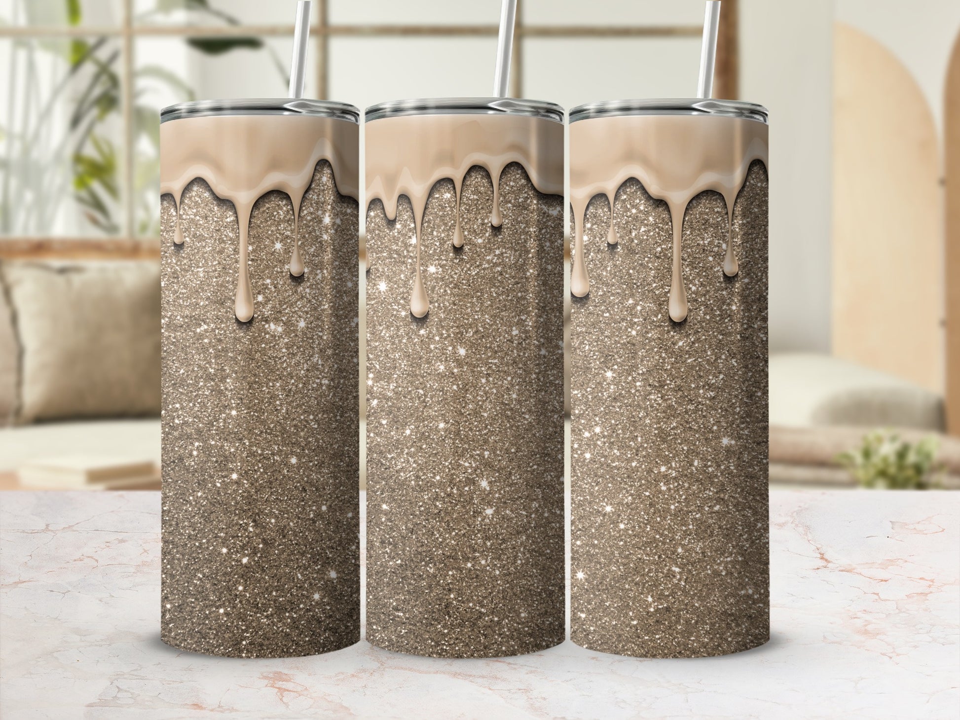 Sparkling Drip Design Stainless Steel Tumbler product