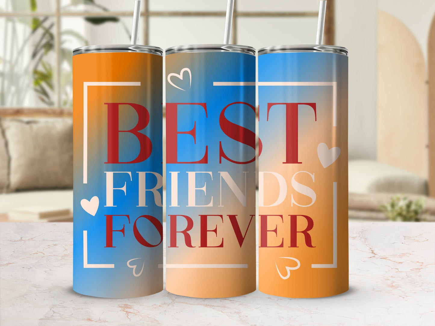 Best Friends Forever Insulated Tumbler Flask