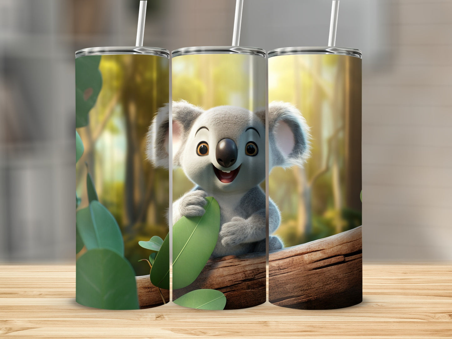 Cute Koala Bear Design Insulated Tumbler Flask