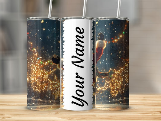 Festive Personalized Christmas Tumbler with Name