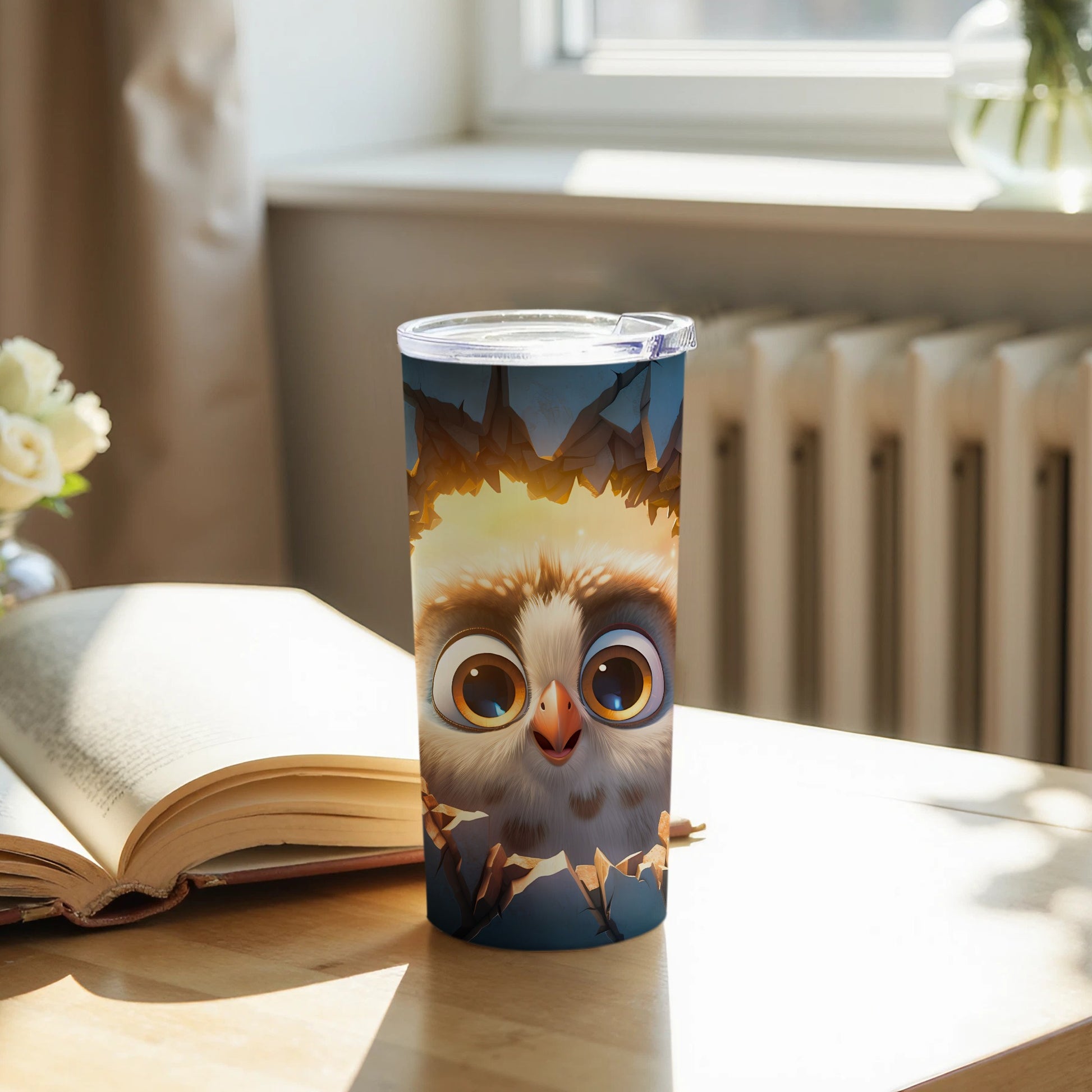 Cute Baby Owl Big Eyes Tumbler Drinkware product type
Tumbler, Owl, Cute Owl, Baby Owl, Owl Design, Drinkware, Beverage Container, Travel Mug, Coffee Tumbler, Animal Print, Cartoon Character, Adorable Bird, Owl Lover Gift, Unique Gift, Nature Inspired, Wildlife Art, Big Eyed Owl, Whimsical Design, Portable Drinkware, Cool Tumbler