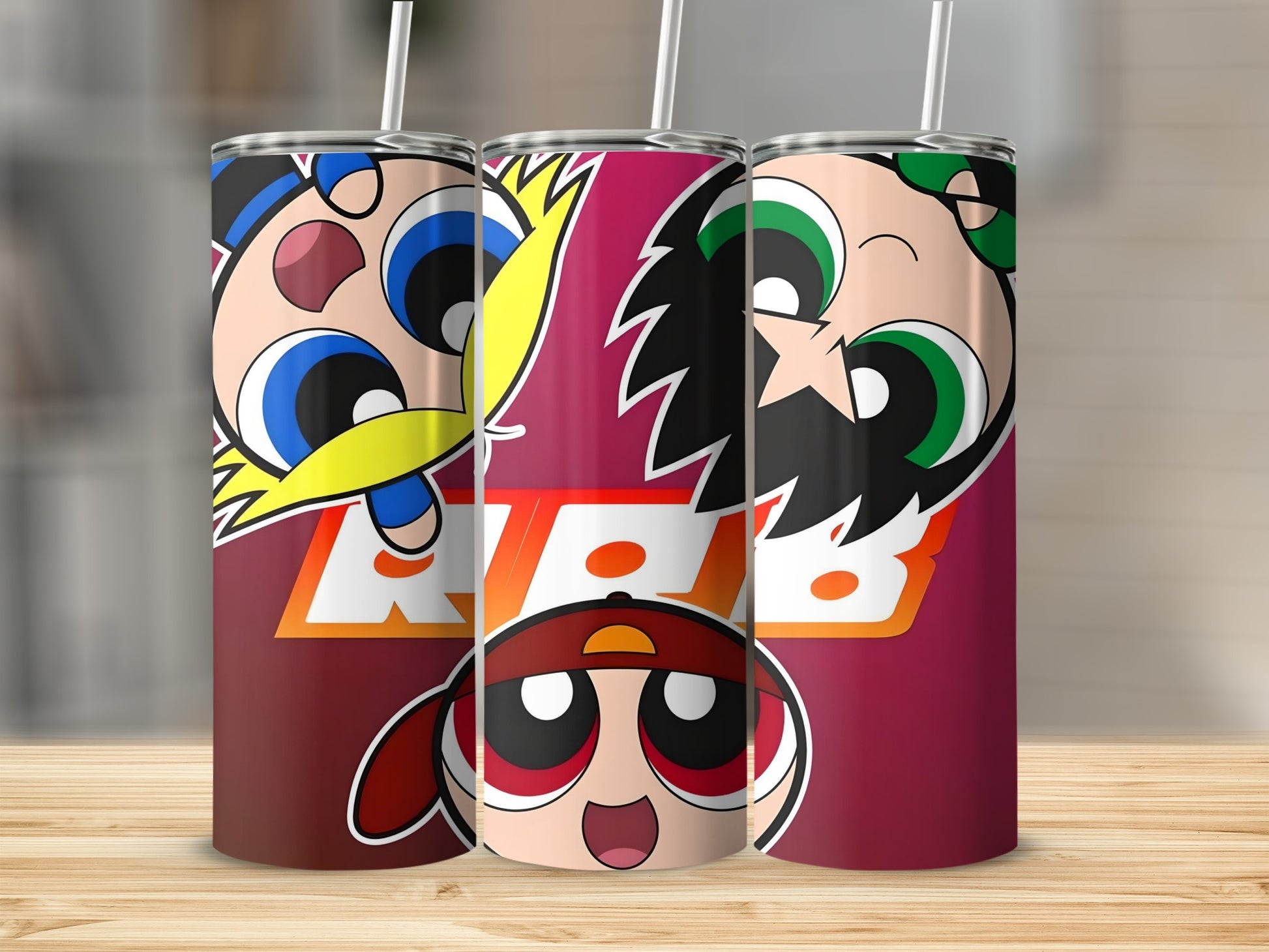 Colorful Cartoon Characters Insulated Tumbler Flask