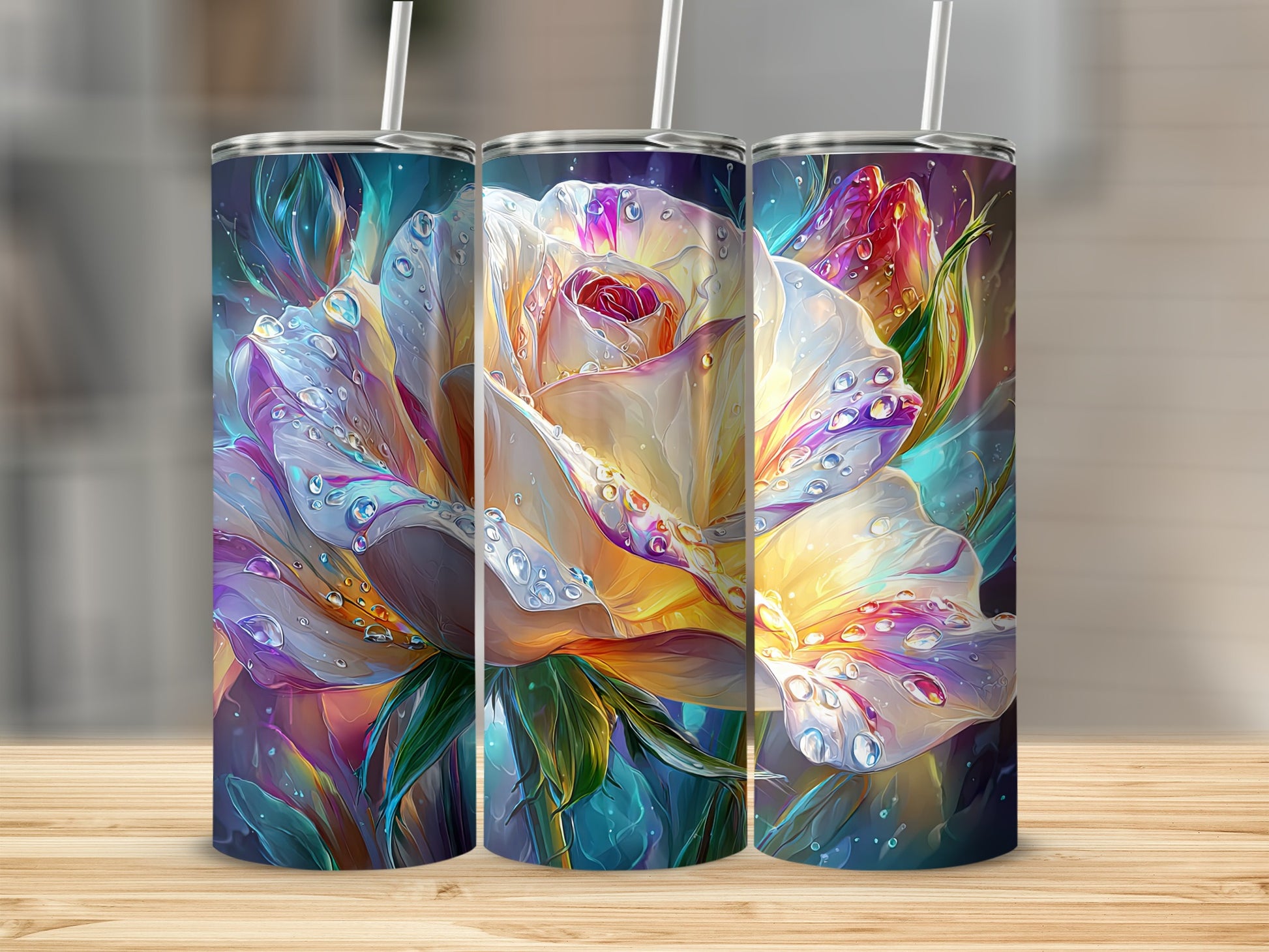 Vibrant Artistic Floral Design Tumbler product