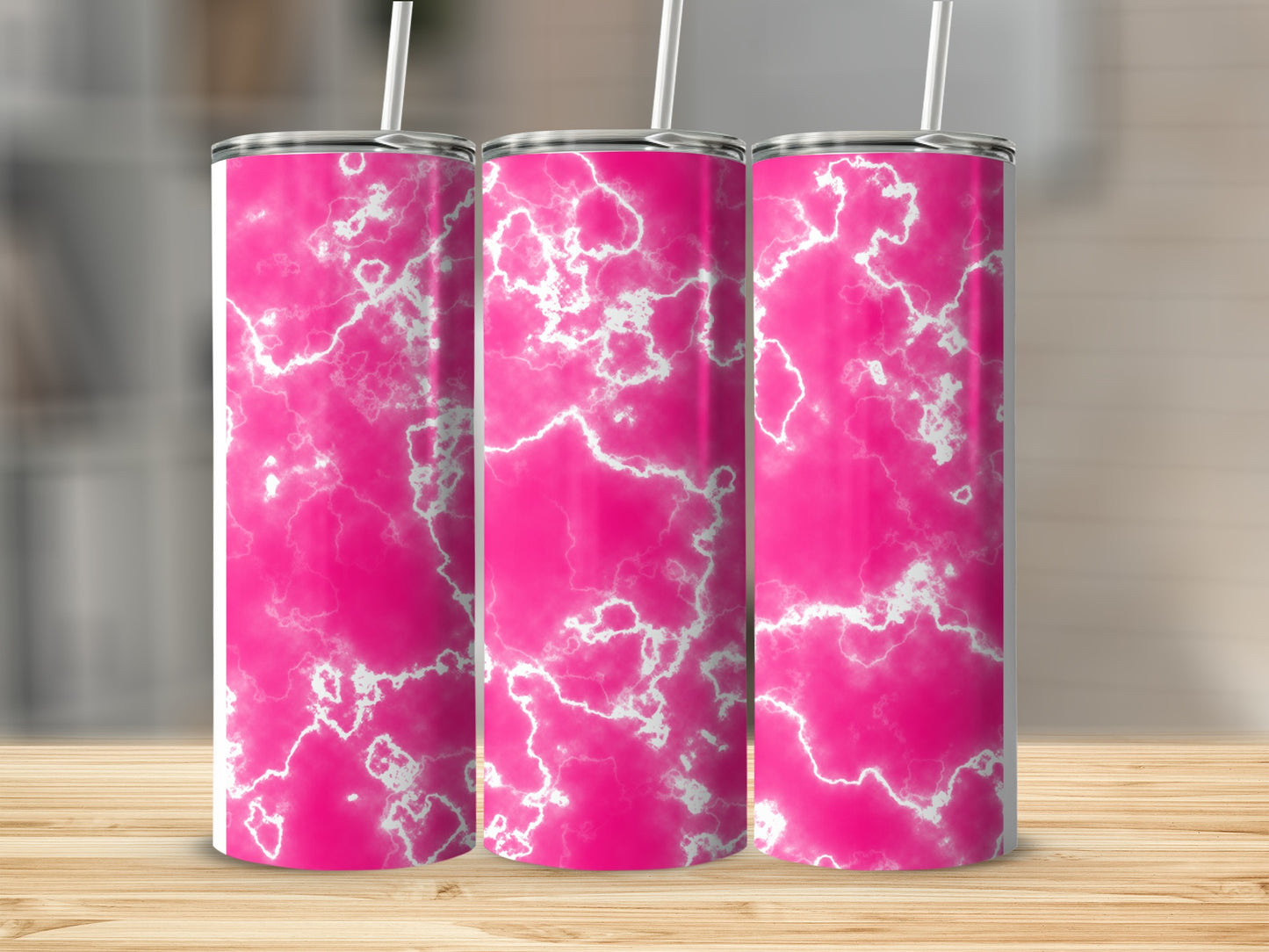 Pink Lightning Style Abstract Surface Design Great Tumblers