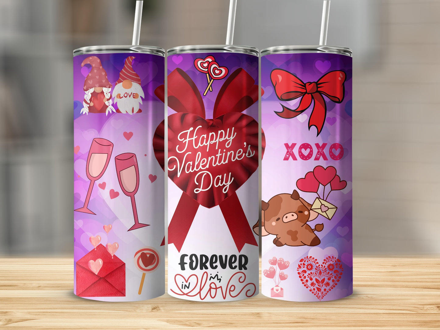 Happy Valentine's Day Forever in Love Tumbler