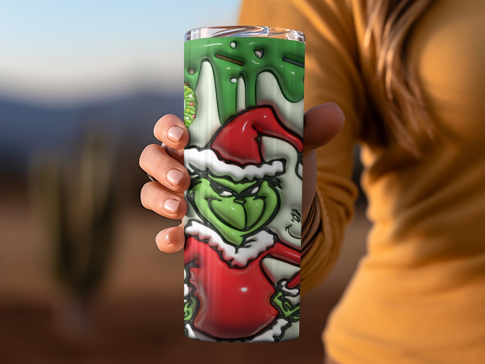 Grinch Christmas Santa Tumbler Christmas gift decor