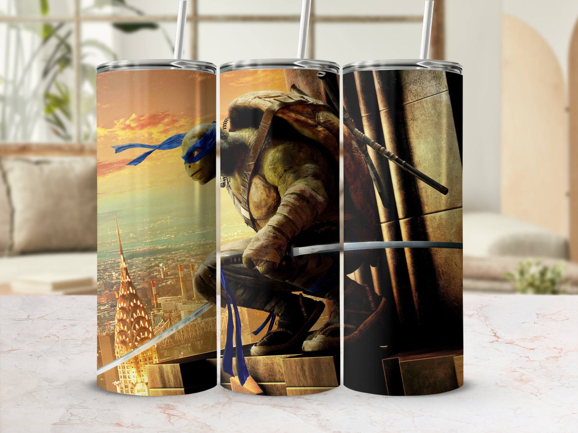 Teenage Mutant Ninja Turtles themed tumbler set