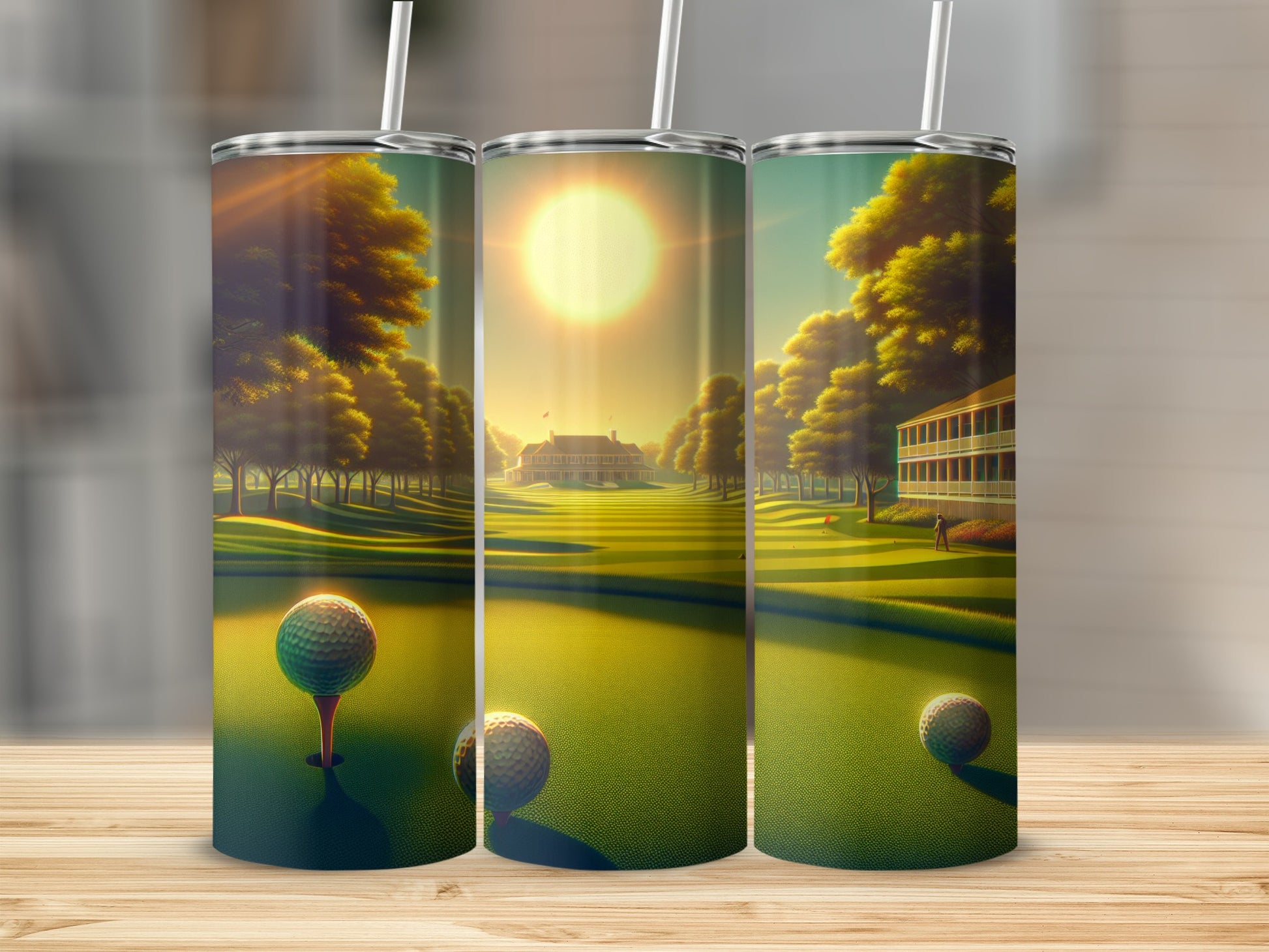 Beautiful Sunset Over Golf Course Tumbler Product