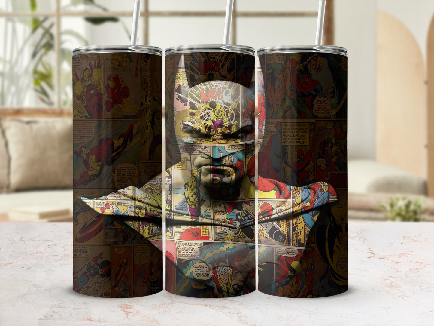 Batman Comic Panels Superhero Art Tumbler product type