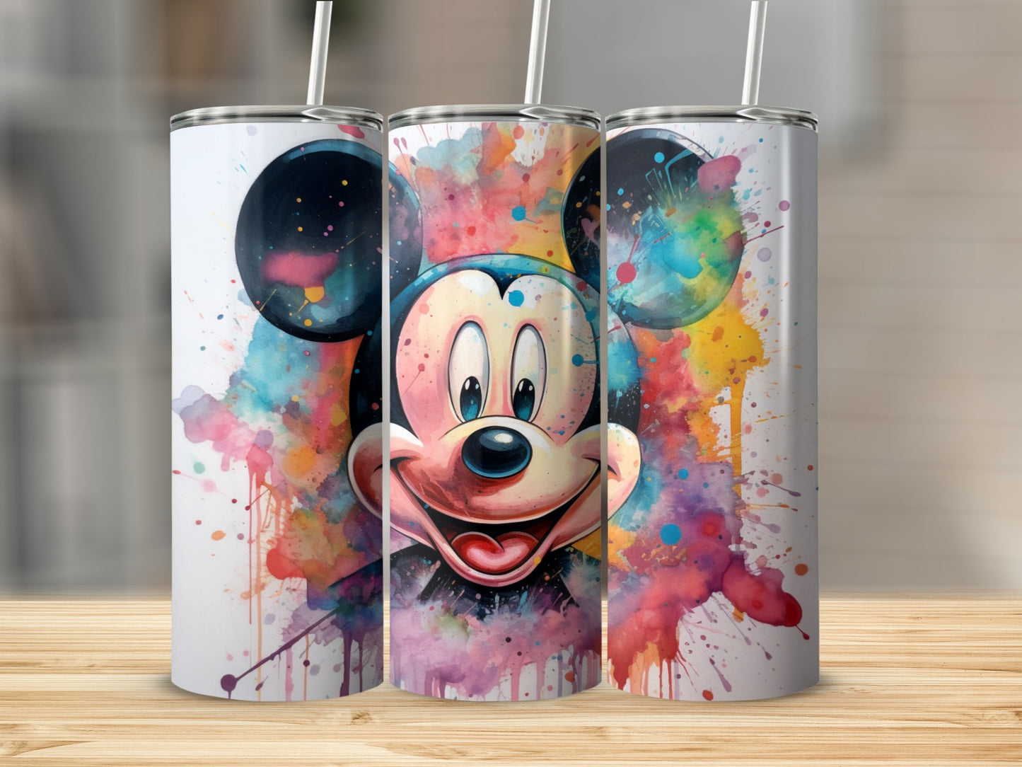 Colorful Abstract Cartoon Character Print Tumbler