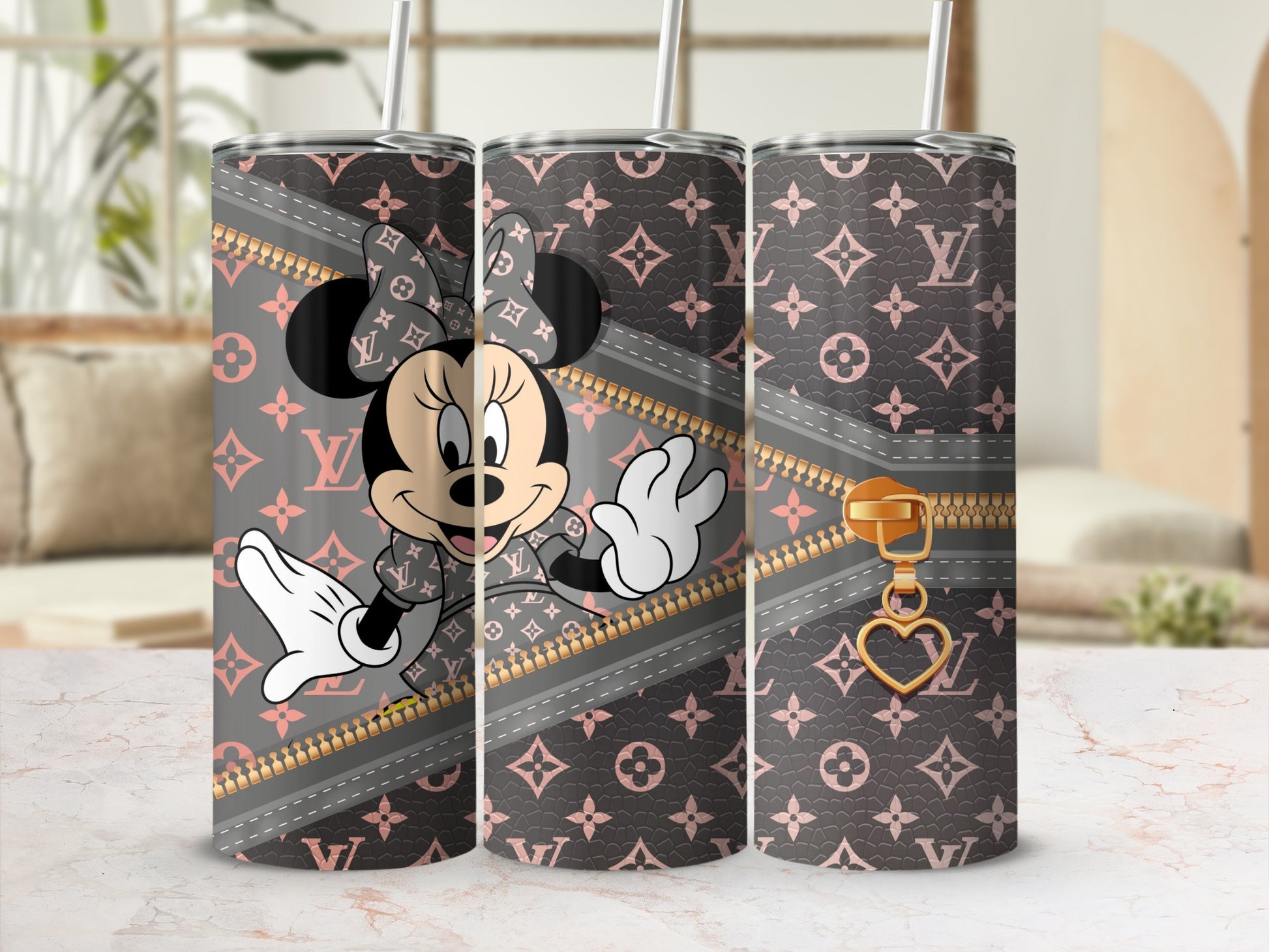 Minnie Mouse Inspired Designer Art Tumbler Cup