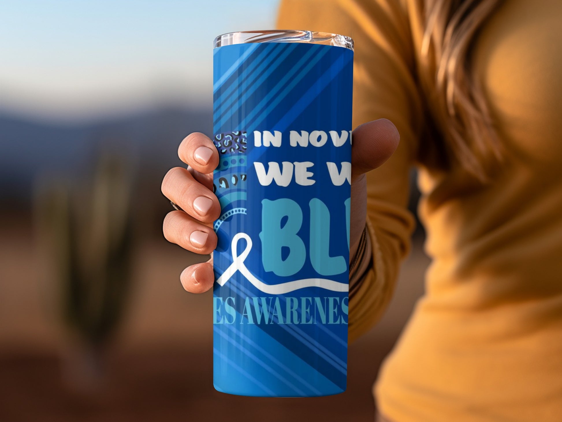 In November We Wear Blue Awareness Tumbler
