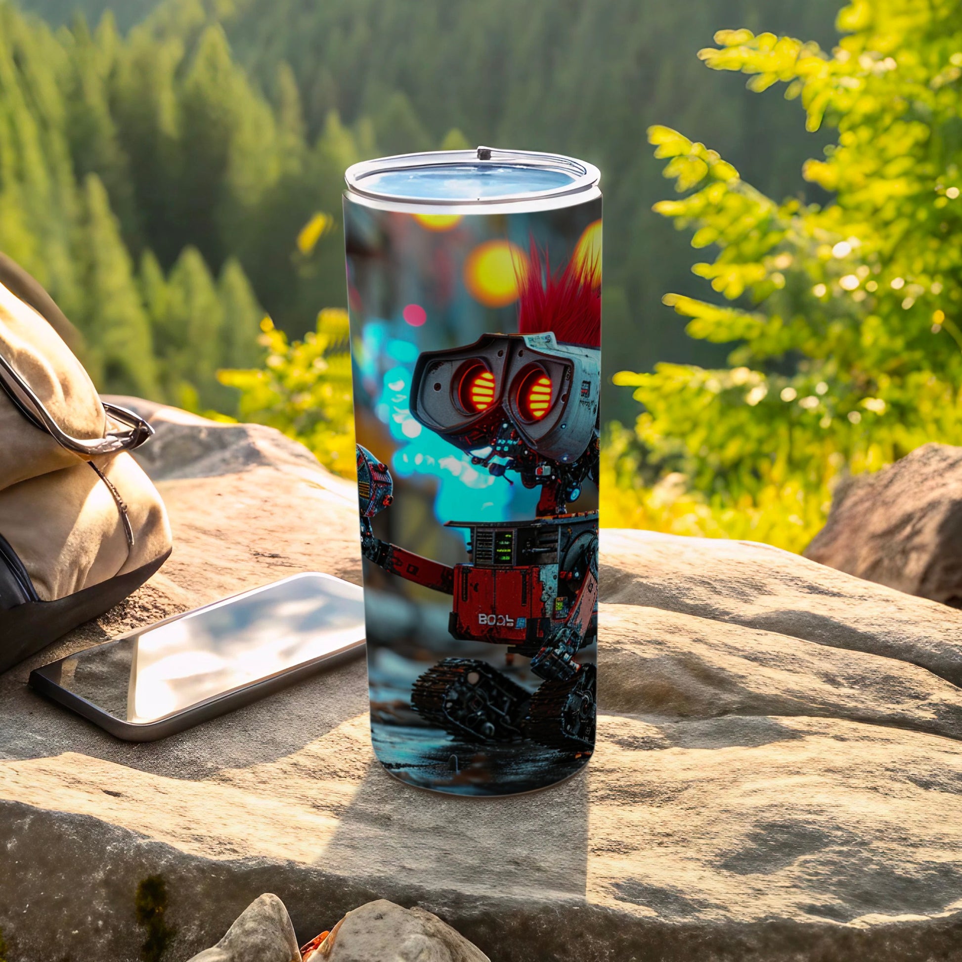 Robot Art Insulated Travel Tumbler for Outdoor Enthusiasts
