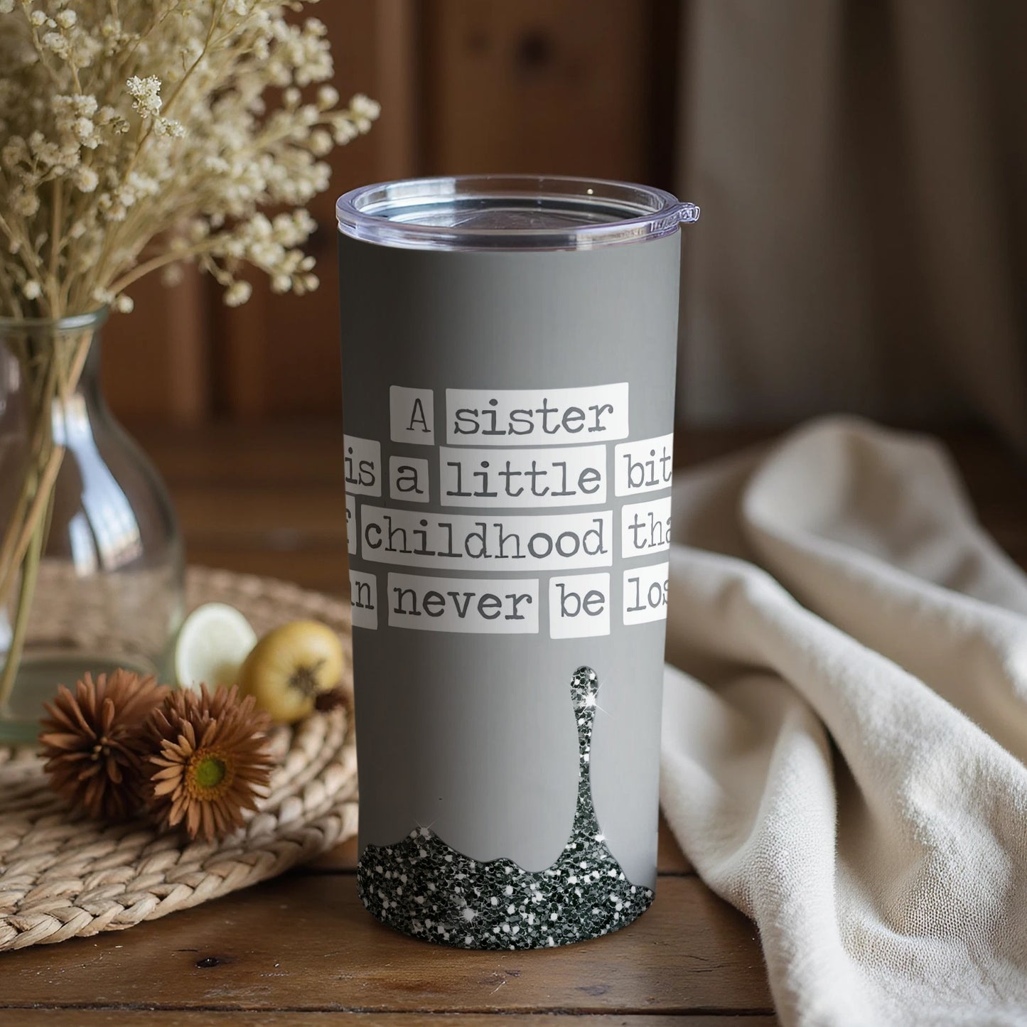 A Sister Is A Little Bit Of Childhood Tumbler Product