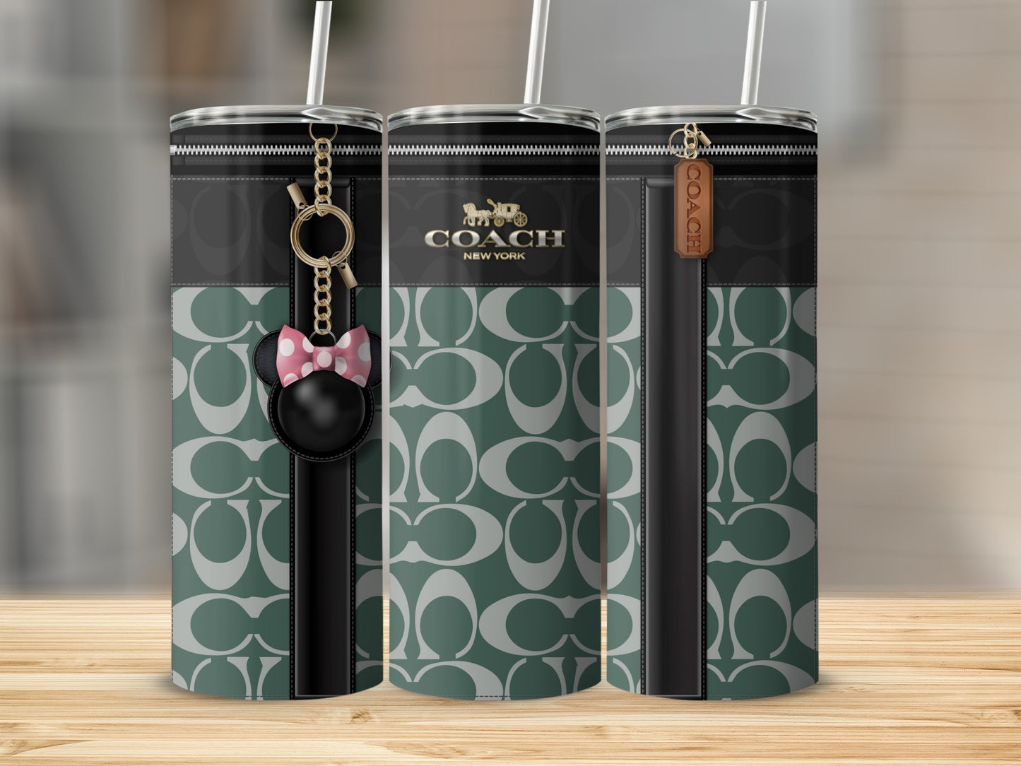 Stylish Coach New York Branded Tumbler with Minnie Charm