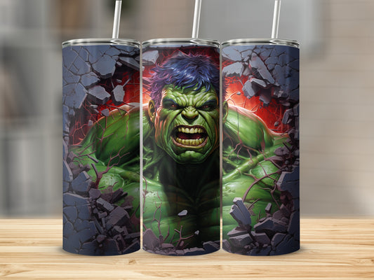 Incredible Green Smash Tumbler With Intense Design