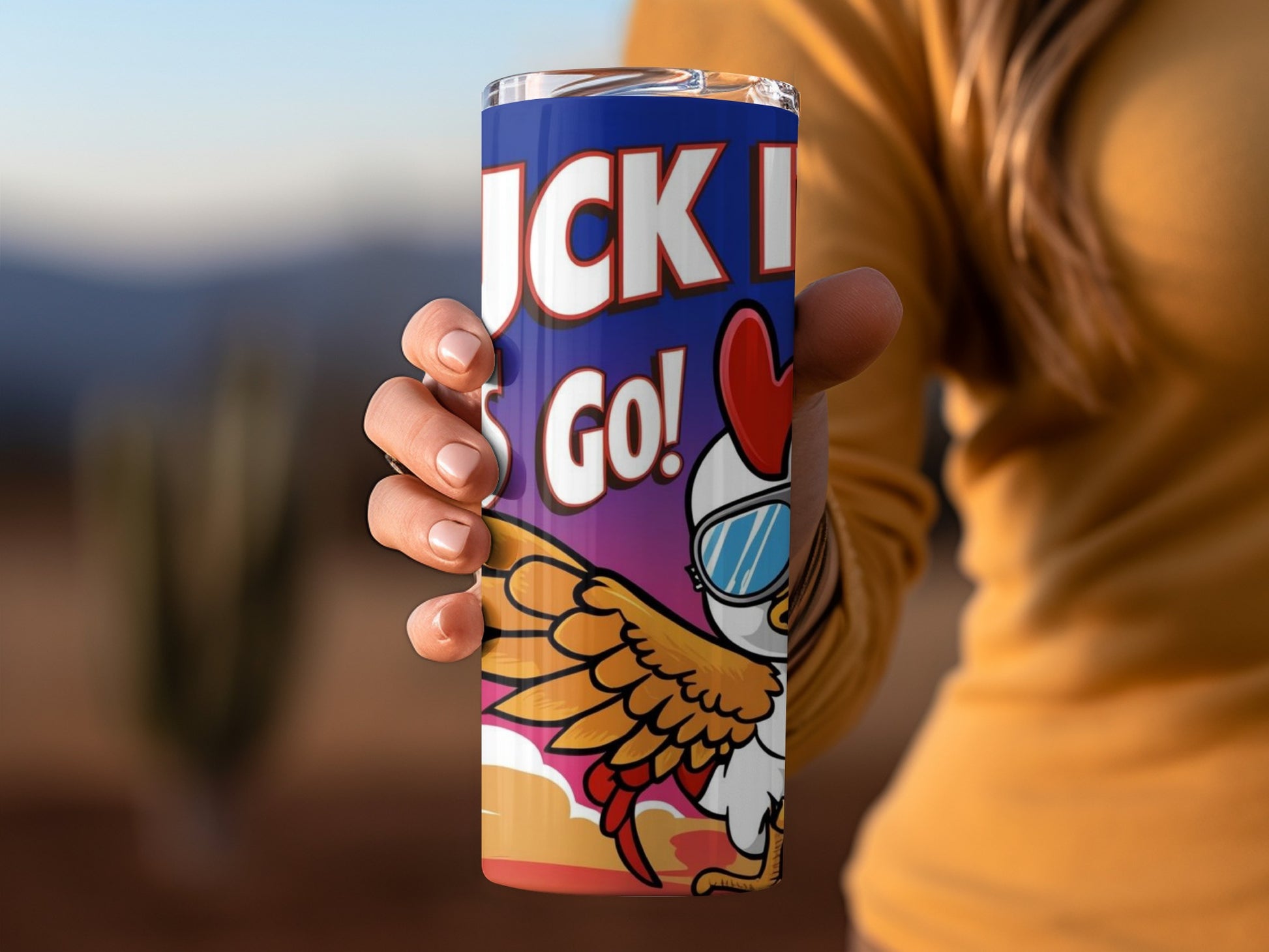 Funny Chick Let's Go Cute Chicken Themed Tumbler