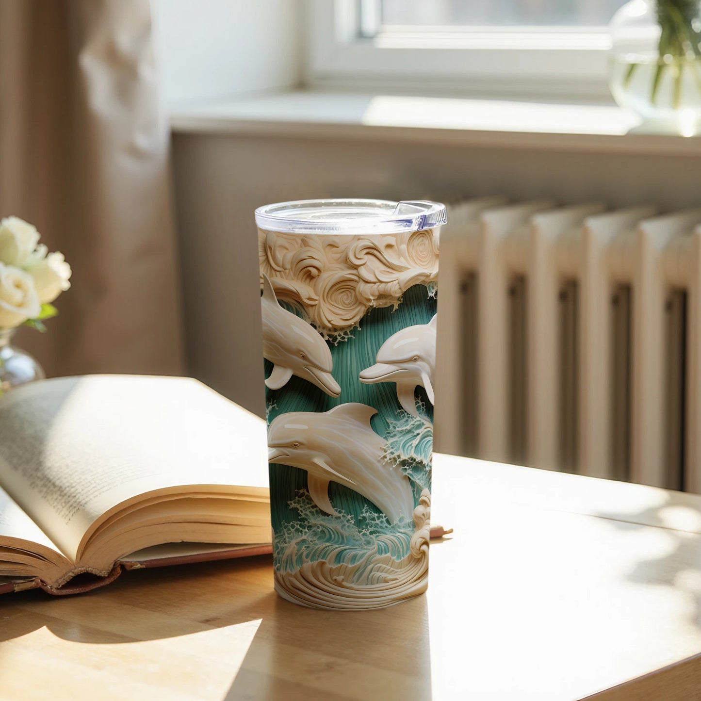 Sculpted Dolphin Ocean Waves Elegant Aquatic Tumbler product type
Dolphin Tumbler
Ocean Waves Design
Sculpted Dolphins
Marine Life Art
Aquatic Tumbler
3D Effect Drinkware
Elegant Ocean Theme
Dolphin Lover Gift
Travel Mug Dolphin
Insulated Tumbler
Sea Creature Cup
Water Waves Motif
Unique Tumbler
Artistic Drinkware
Ocean Inspired
Dolphin Wave Tumbler
Aqua Teal Design
Cream Dolphin
Nature Theme Cup
Serene Ocean Art