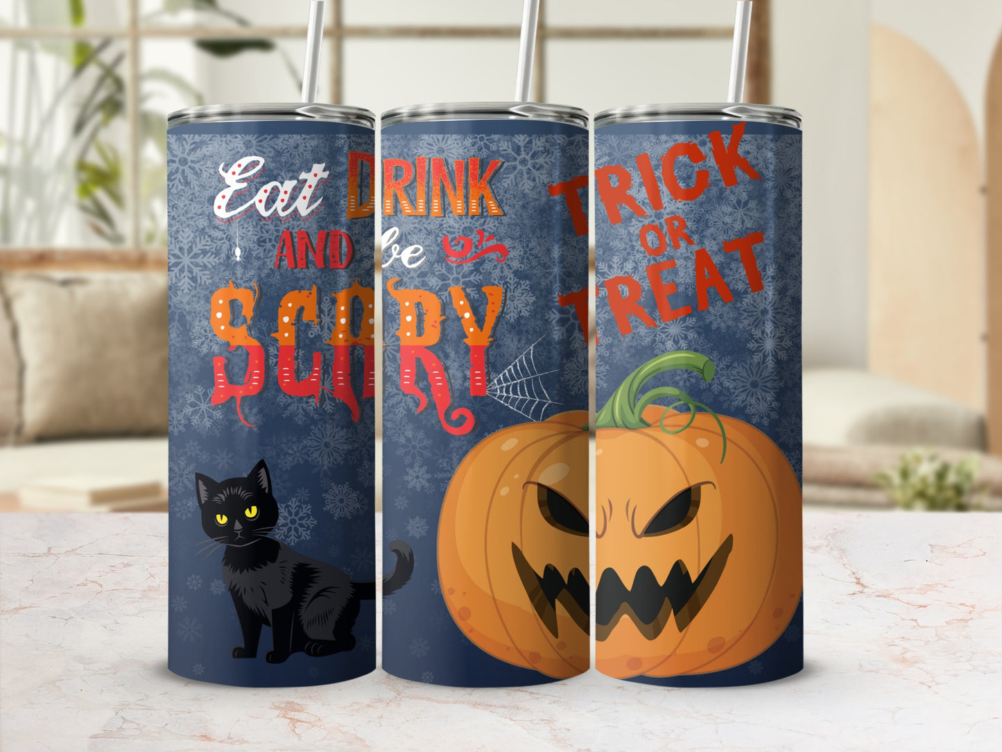 Eat Drink and Be Scary Trick or Treat tumbler