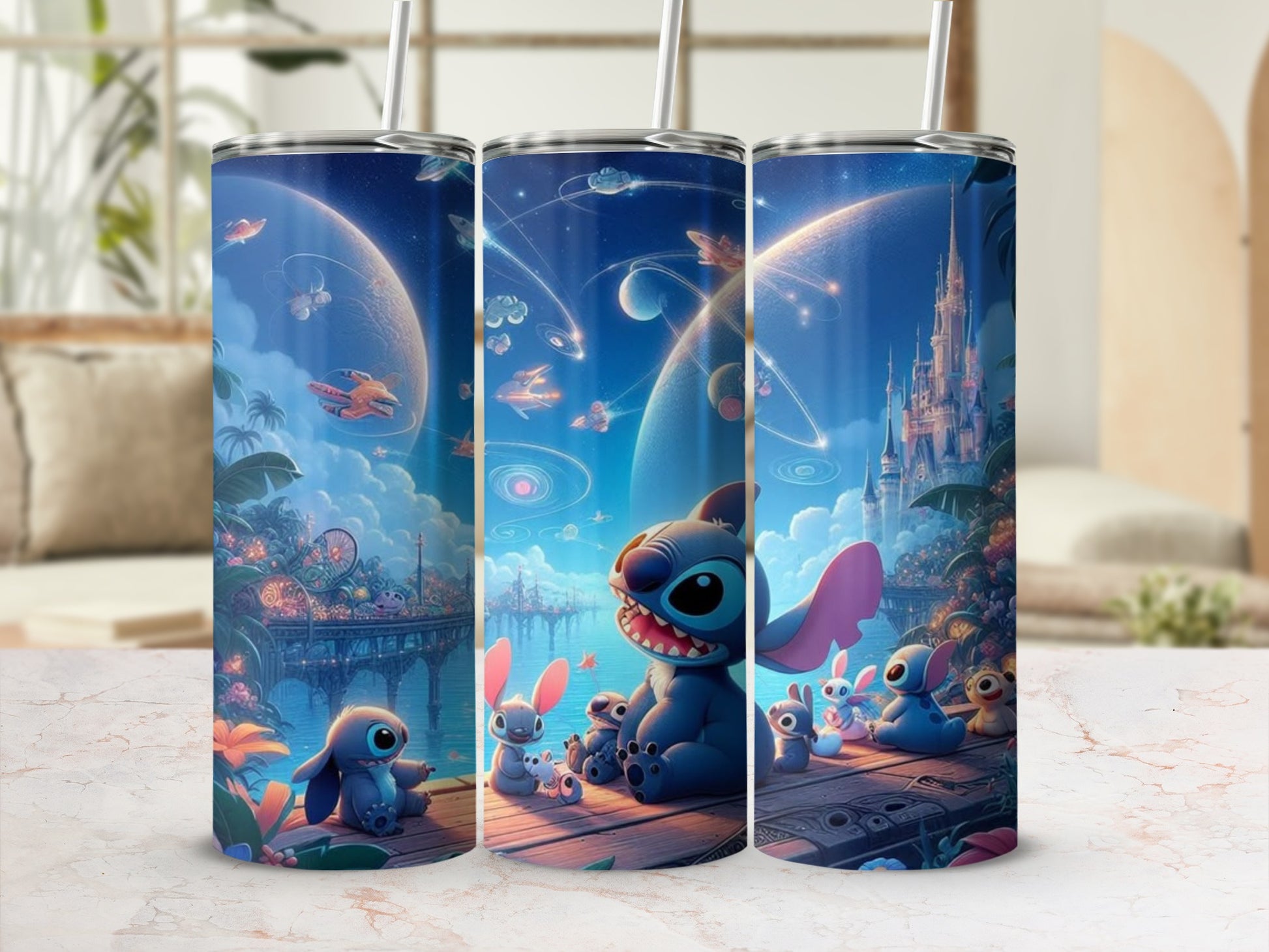 Cute Space-Themed Character Design Insulated Tumbler