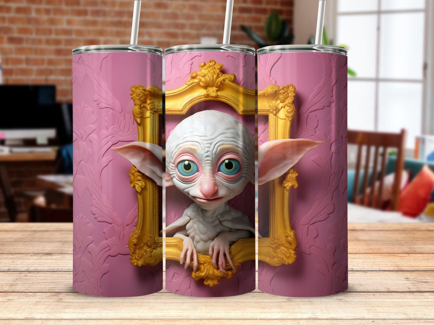 Cute Creature Framed Art Print Design Tumbler Product