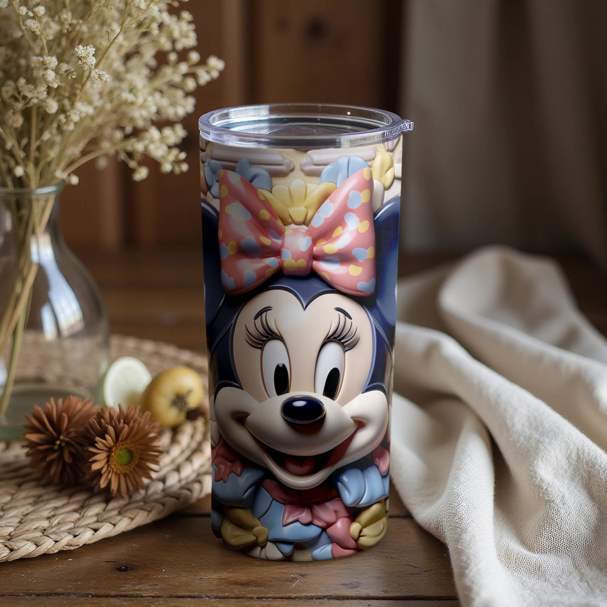 Adorable Large Minnie Mouse Tumbler for Daily Use