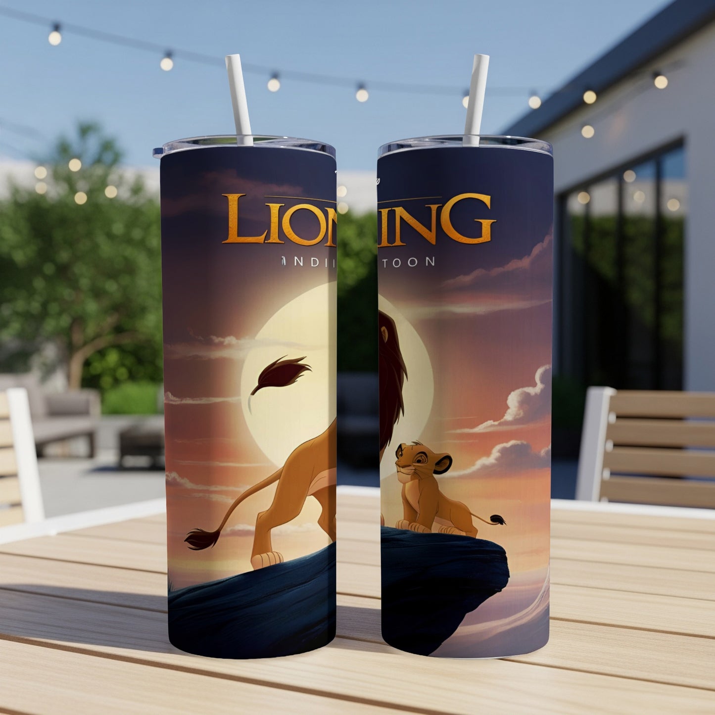The Lion King movie poster with Simba and Mufasa on Pride Rock.