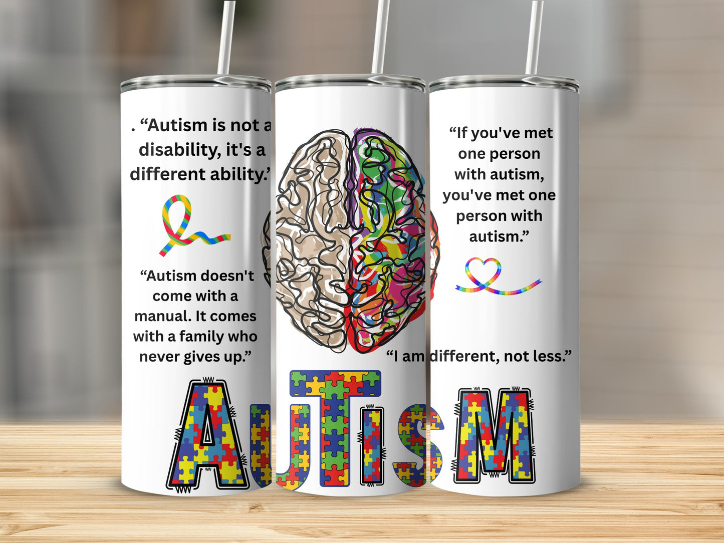 Autism Awareness Stainless Steel Tumbler 20oz