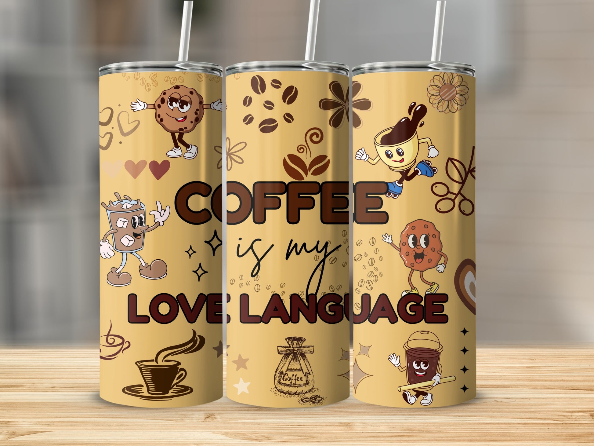 Coffee Is My Love Language Themed Tumbler