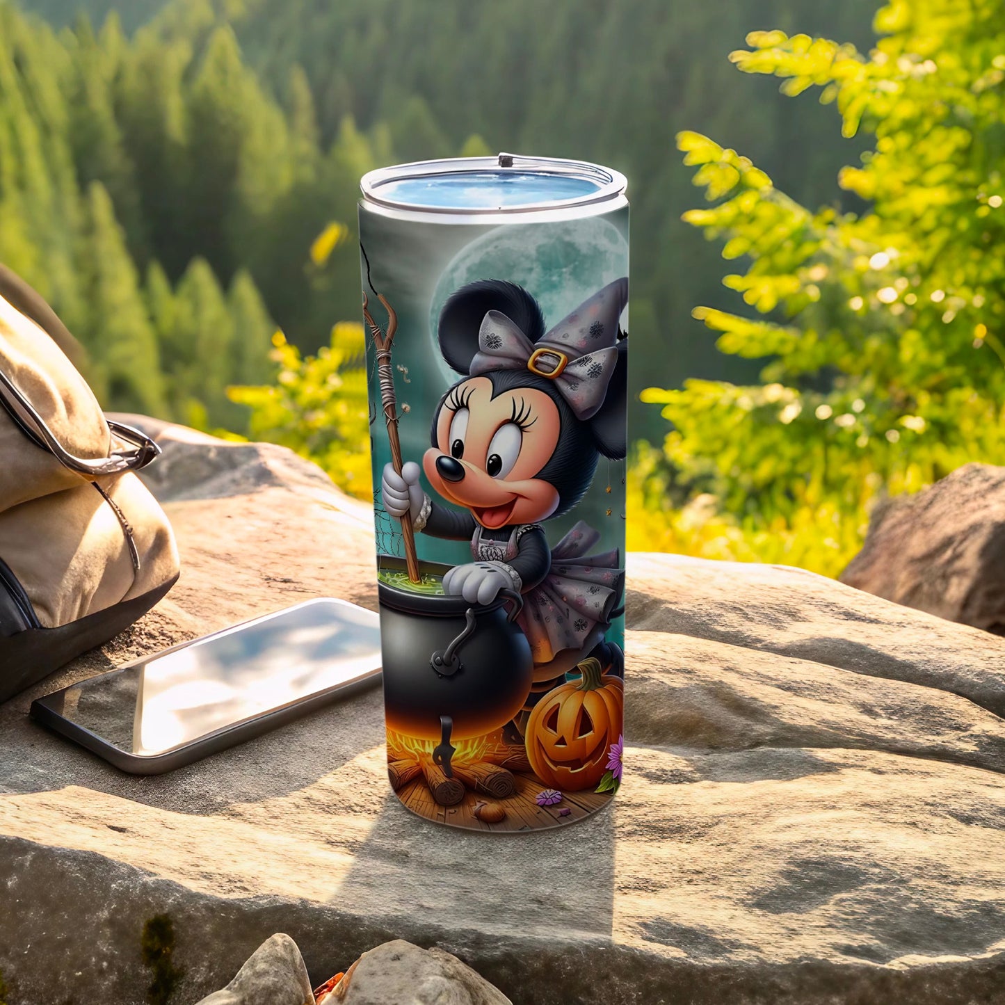 Minnie Mouse Witch Halloween Theme Travel Mug