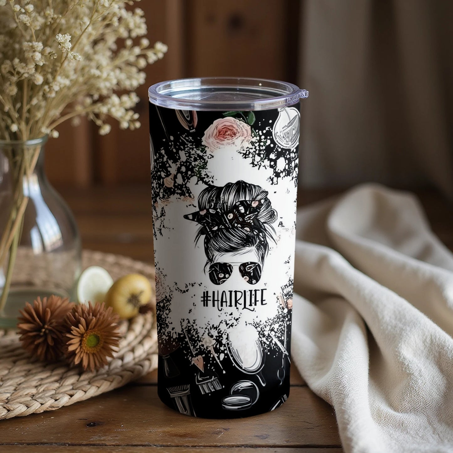 Unique Artistic Hairlife Travel Mug Trendy Design