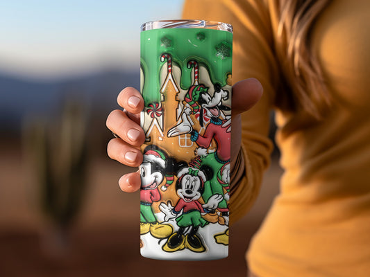 Festive Cartoon Character Insulated Tumbler Cup