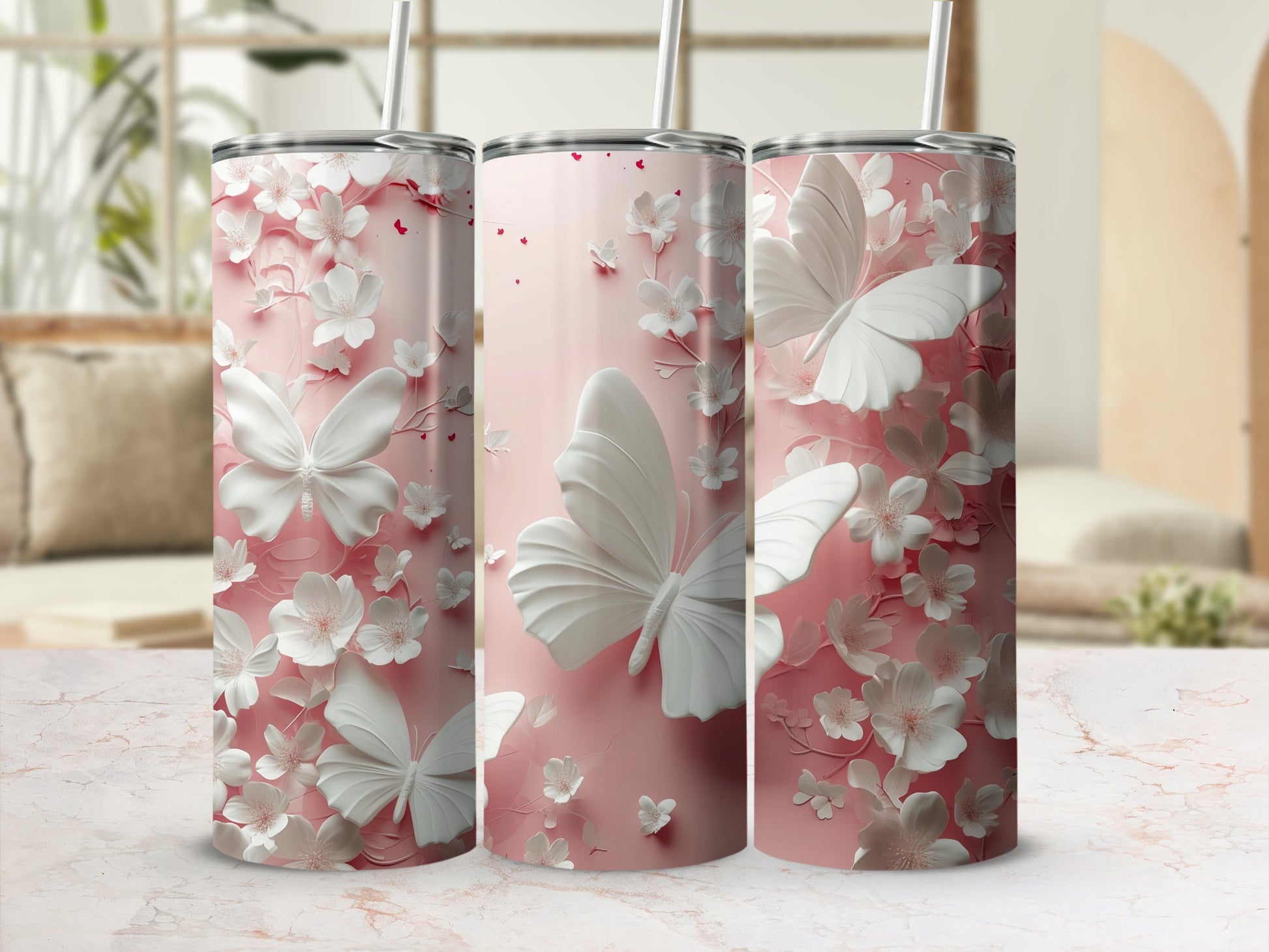 Pink Butterflies Flowers 3D Design Tumbler product type
Tumbler
PinkTumbler
ButterflyDesign
FloralPattern
3DEffect
SculptedFlowers
PinkButterflies
SpringVibes
ElegantDrinkware
NatureInspired
Aesthetic
GiftIdea
WomenGift
GirlsAccessory
DrinkBottle
CuteTumbler
CherryBlossom
EmbossedDesign
WhiteFlowers
TravelMug