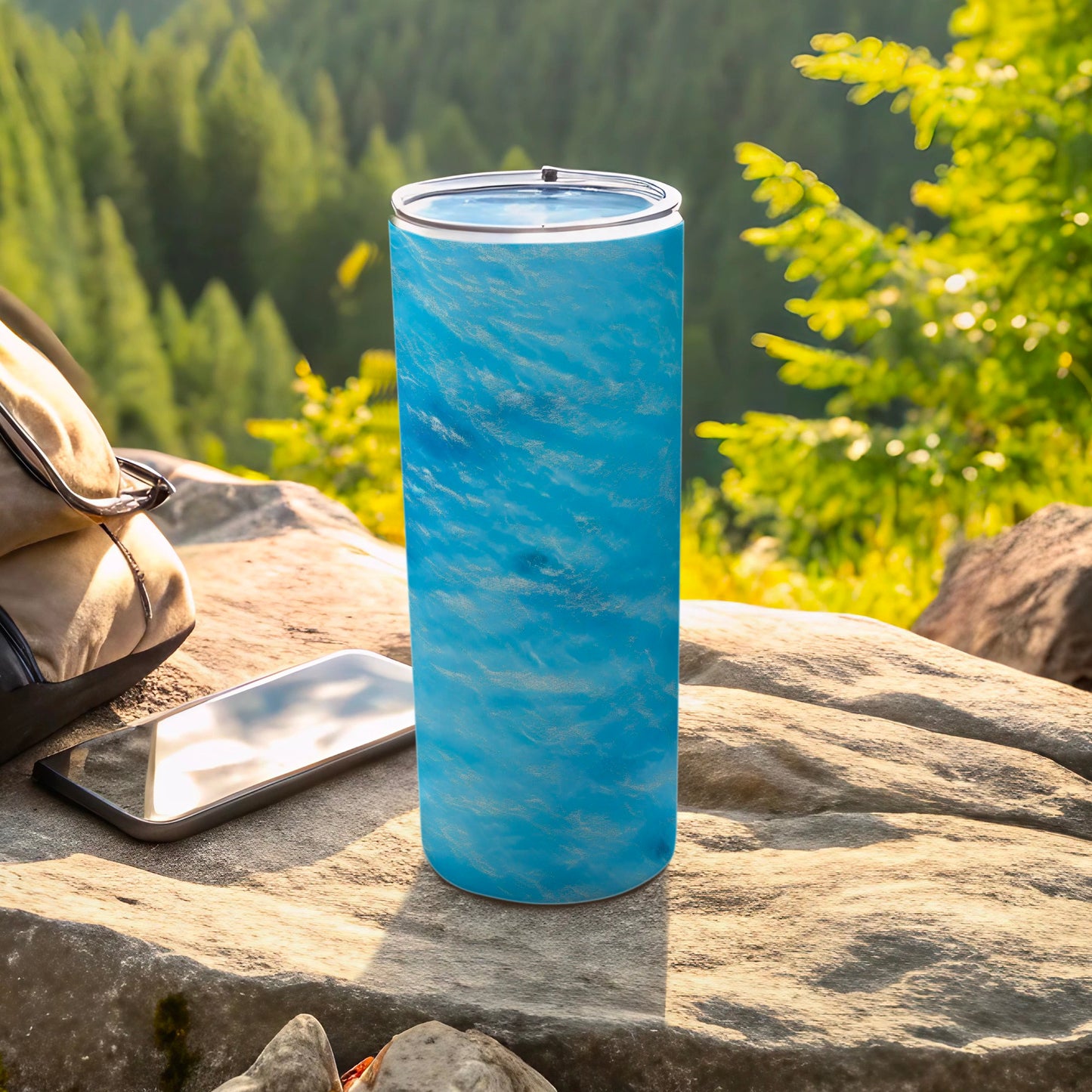 Ocean Blue Swirl Pattern Travel Cup product type
Tumbler, Blue, Swirl, Pattern, Travel, Outdoor, Drinkware, Portable, Beverage, Ocean, Aqua, Wavy, Textured, Adventure, Camping, Hiking, Nature, Gift, Cup, Reusable