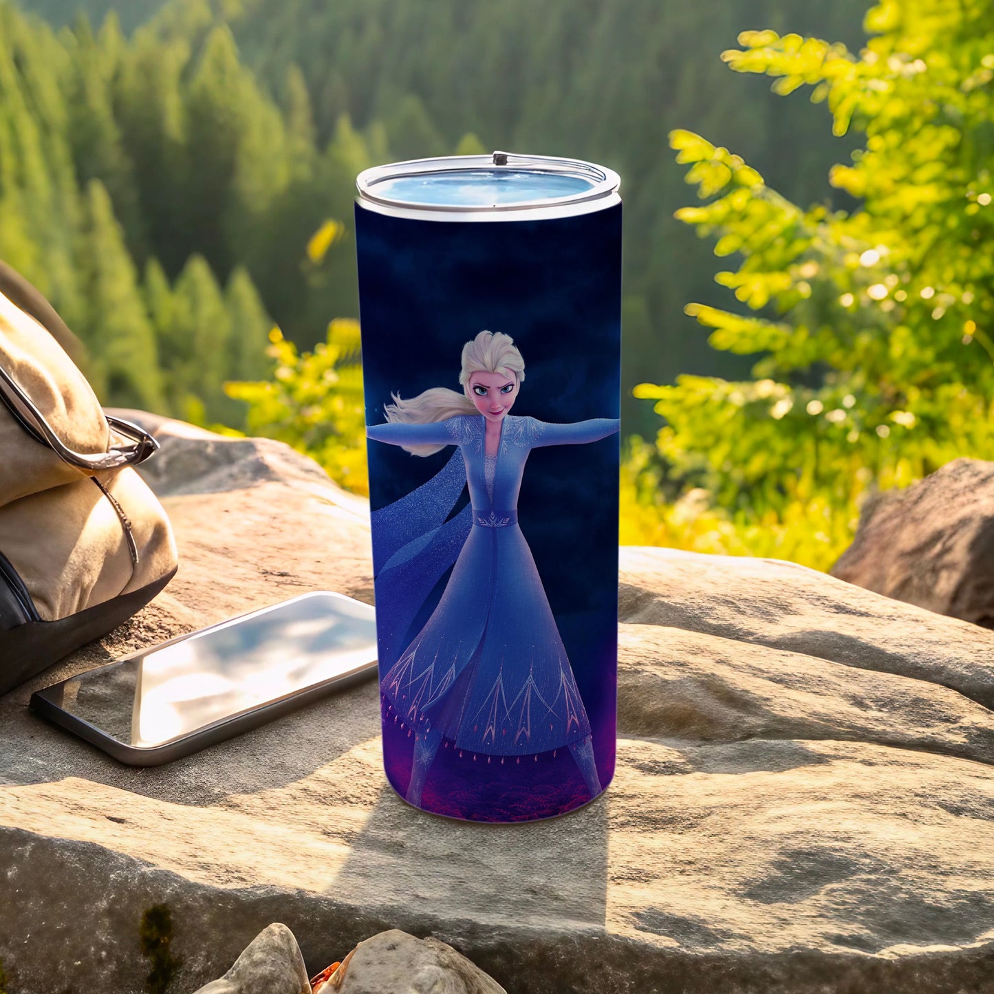 Frozen Princess Character Themed Blue Thermos