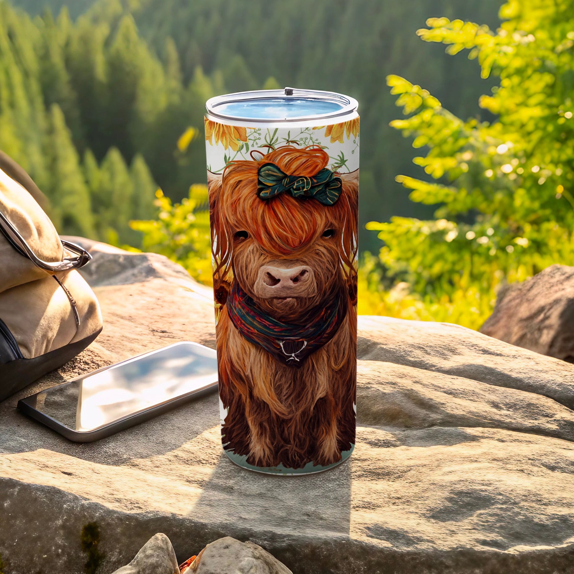 Cute Highland Cow Vacuum Insulated Tumbler Cup