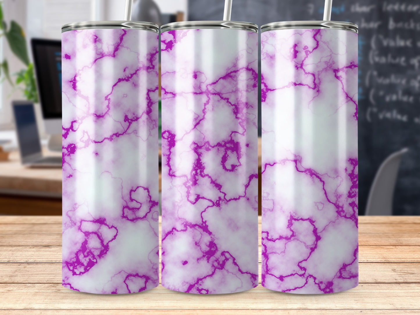 Stunning Purple White Marble Pattern Tumbler Product type