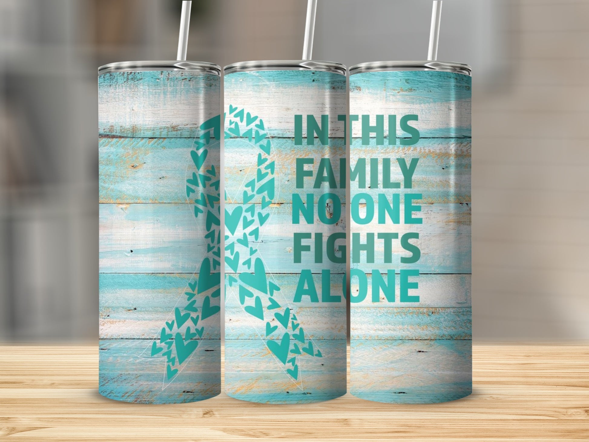 In This Family No One Fights Alone Tumbler Product