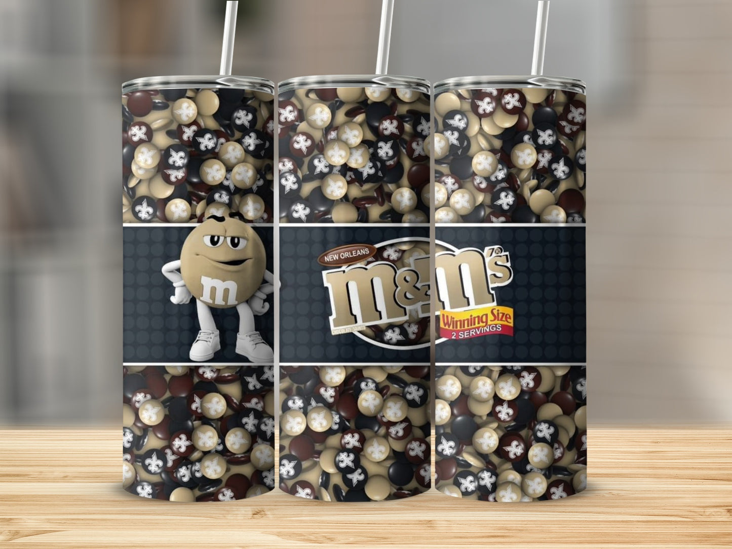 New Orleans M&Ms Design Winning Size for your Tumblers