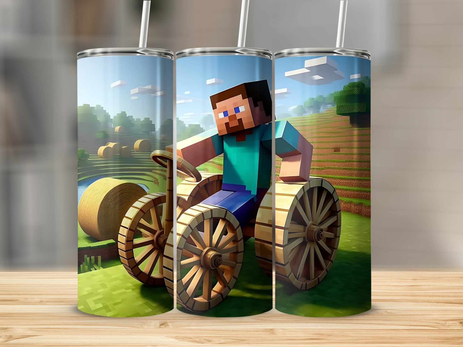 Pixelated Game Character Scenic Graphic Tumbler