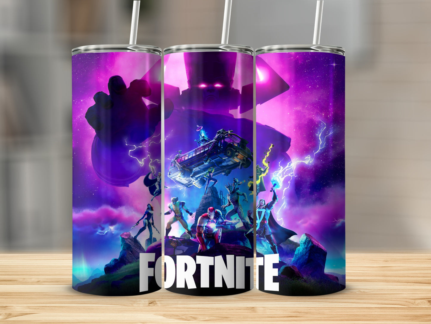 Fortnite Purple Galaxy Heroes Themed Tumbler