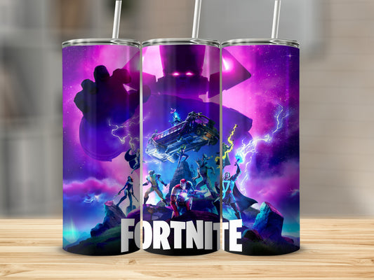 Fortnite Purple Galaxy Heroes Themed Tumbler