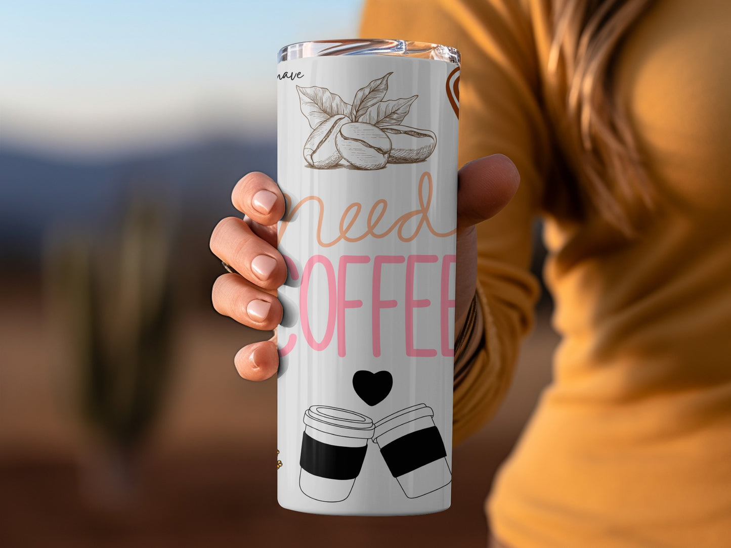 I Need Coffee Design Featuring Coffee Beans Tumbler